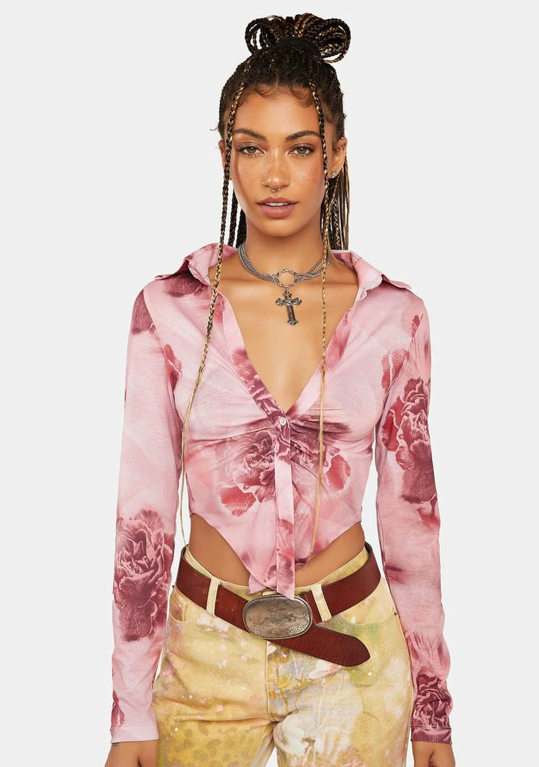 Cheap 🔔 Jaded London Vintage Rose 👚 Shirt 👏 3 Jaded London Vintage Rose Shirt
