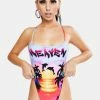 Jaded London Heaven Print Cami Swimsuit