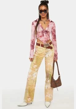 Cheap 🔔 Jaded London Vintage Rose 👚 Shirt 👏 8 Jaded London Vintage Rose Shirt