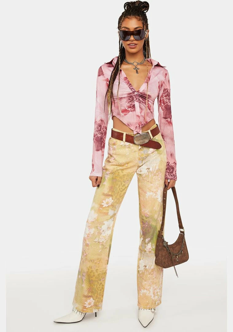 Cheap 🔔 Jaded London Vintage Rose 👚 Shirt 👏 5 Jaded London Vintage Rose Shirt