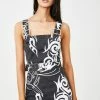 Jaded London Tribal Print Denim Mini Dress