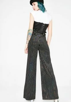 Cheapest 😀 Jaded London Sequin Stripe Velvet Wide Leg Trousers ❤️ 9 Jaded London Sequin Stripe Velvet Wide Leg Trousers