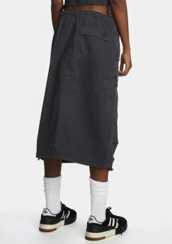 Jaded London Vintage Grey Midi Cargo Skirt Midi Skirt
