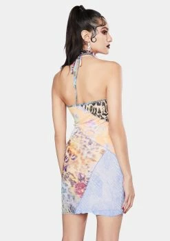 Jaded London Dresses Mixed Animal Print Patchwork Cami Dress