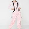Jaded London Pink Cotton Twill Overalls Jumpsuits & Rompers