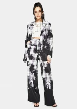 Discount โญ Jaded London Bottoms Bleach Check Relaxed Wide Leg Trousers ๐ฅฐ 8 Jaded London Bottoms Bleach Check Relaxed Wide Leg Trousers