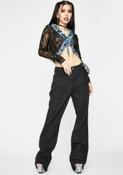 Budget π₯ Jaded London Lace Patchwork Denim Ruffle Crop Top Tops βοΈ 8 Jaded London Lace Patchwork Denim Ruffle Crop Top Tops