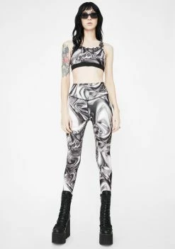 Jaded London Active Chrome Print Sports Bra