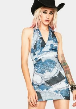 Jaded London Halter Mini Bodycon Dress Dresses