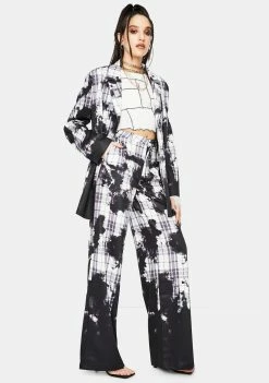 Discount โญ Jaded London Bottoms Bleach Check Relaxed Wide Leg Trousers ๐ฅฐ 7 Jaded London Bottoms Bleach Check Relaxed Wide Leg Trousers