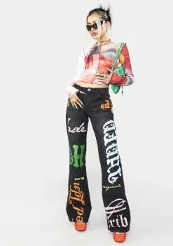 Top 10 π₯ Jaded London Mixed Y2K Print Mesh Long Sleeve Top π 8 Jaded London Mixed Y2K Print Mesh Long Sleeve Top