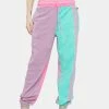Jaded London Purple And Turquoise Towelling Sweatpants Bottoms