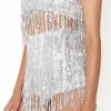 Jaded London Bottoms Sequin Fringe Shorts