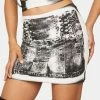 Jaded London Bodice Print Mini Skirt