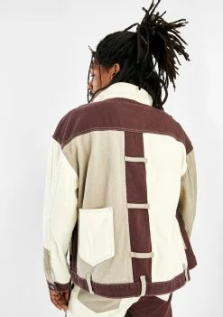 Budget ๐ฅฐ Jaded London Outerwear Brown Patchwork Denim Jacket ๐ฏ 9 Jaded London Outerwear Brown Patchwork Denim Jacket