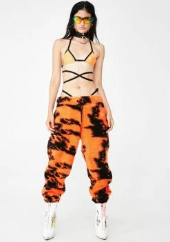 Brand new ๐ Jaded London Orange Tie Dye Fleece Joggers Bottoms ๐ฅ 8 Jaded London Orange Tie Dye Fleece Joggers Bottoms