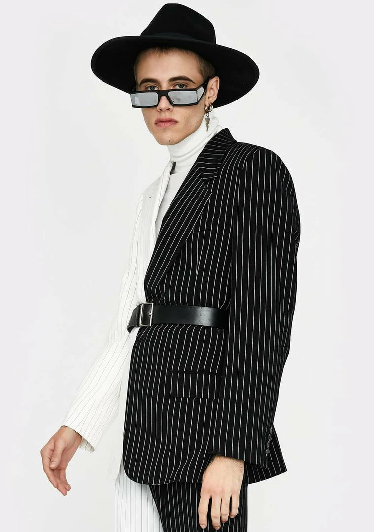Cheap π₯ Jaded London Spliced Black & White Pinstripe Blazer β 4 Jaded London Spliced Black & White Pinstripe Blazer