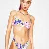 Jaded London Vintage Floral Shirred Bikini Bottoms Swim