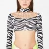 Jaded London Choker Bardot Crop Top Tops