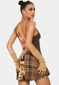 Jaded London Ignis Patchwork Mini Dress Sundress