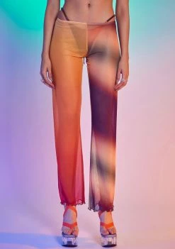 Jaded London Ombre Mix Print Mesh Beach Trousers