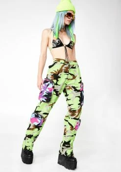 Jaded London Neon Utility Combat Pants