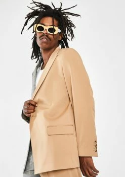 Jaded London Outerwear Spliced Check Oversized Blazer