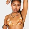 Jaded London Willow Frill Triangle Bikini Top Swim