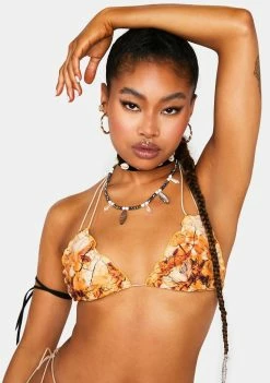 Jaded London Willow Frill Triangle Bikini Top Swim