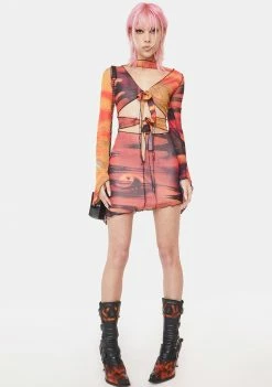 Jaded London Mystic Mesh Dress Dresses