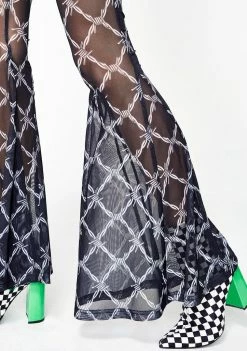 Brand new π Jaded London Barbwire Mesh Flared Pants π 9 Jaded London Barbwire Mesh Flared Pants