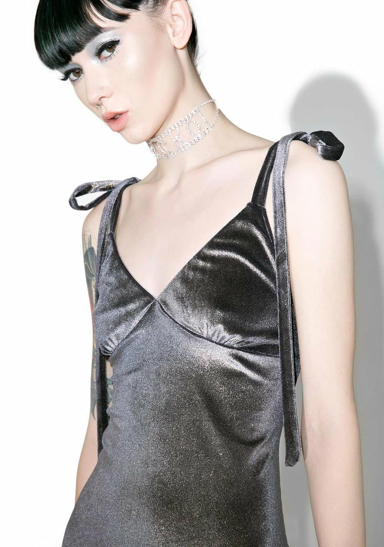 Cheap ๐ฅฐ Jaded London Foil Velvet Slip ๐ Dress ๐ 4 Jaded London Foil Velvet Slip Dress