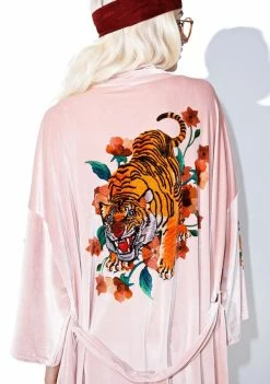 Jaded London Outerwear Velvet Trophy Kimono