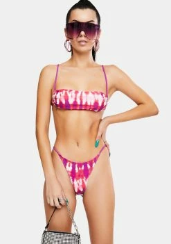 Jaded London Tie Dye Print Micro Bikini Bottoms