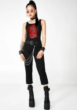 Buy π Jaded London Tops Dragon Print Lace Up Back Crop Top π 8 Jaded London Tops Dragon Print Lace Up Back Crop Top