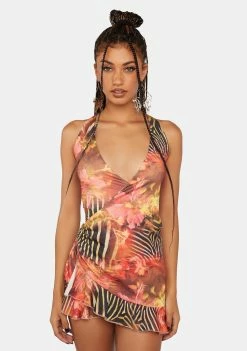 Jaded London Marie Backless Mini Dress Club Dresses