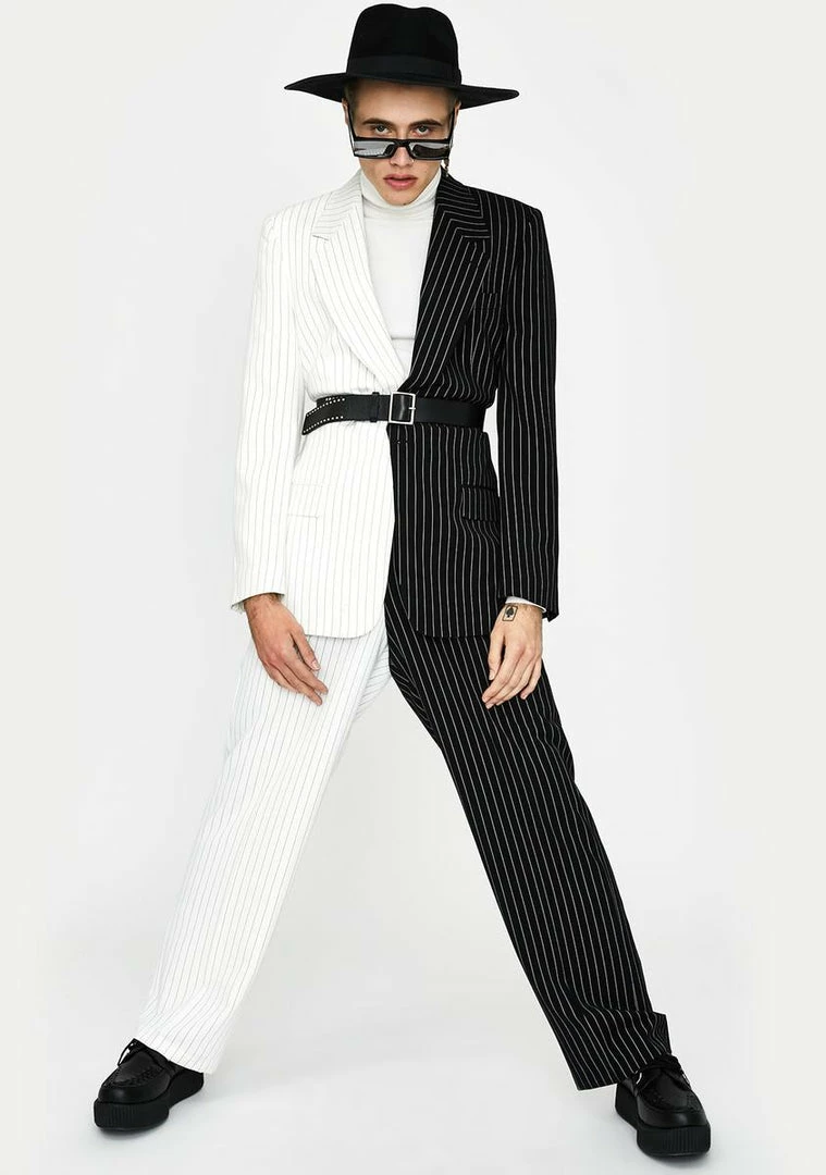 Cheap π₯ Jaded London Spliced Black & White Pinstripe Blazer β 5 Jaded London Spliced Black & White Pinstripe Blazer