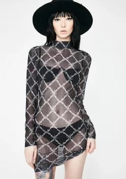 Jaded London Dresses Barbwire Mesh Dress
