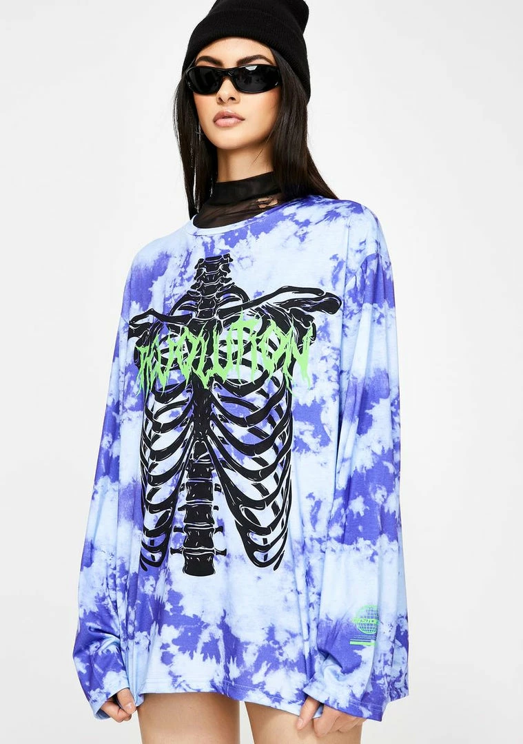 Promo ๐ Jaded London Skeleton Print Long Sleeve T-Shirt ๐ 4 Jaded London Skeleton Print Long Sleeve T-Shirt