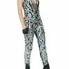 Jaded London Holographic Sequin Plunge Catsuit
