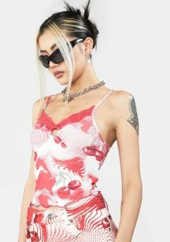 Jaded London Cherry Swirl Print Cami Top