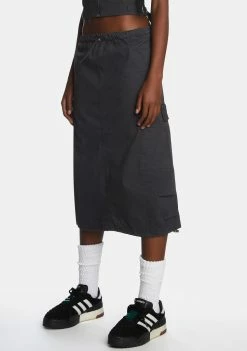 Jaded London Vintage Grey Midi Cargo Skirt Midi Skirt