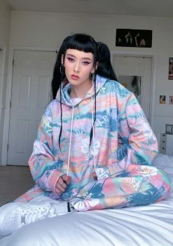 Cheapest ⭐ Jaded London Paradise Print Oversized Hoodie ⭐ 8 Jaded London Paradise Print Oversized Hoodie
