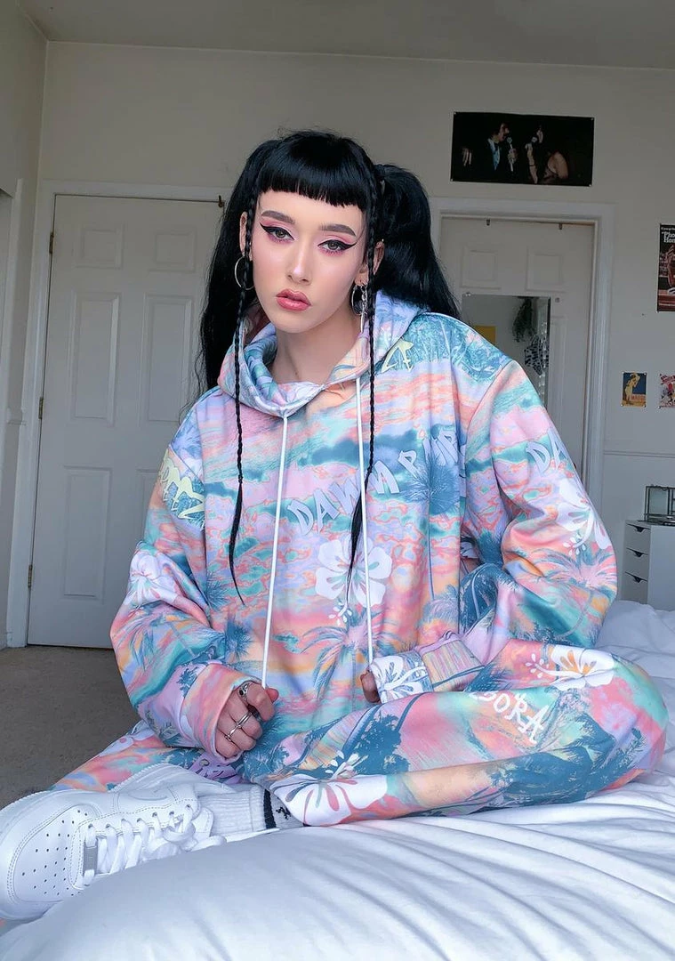 Cheapest ⭐ Jaded London Paradise Print Oversized Hoodie ⭐ 5 Jaded London Paradise Print Oversized Hoodie