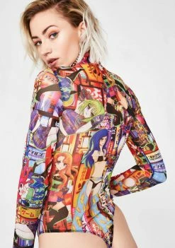 Hot Sale β¨ Jaded London Tops Jaded Babes Tokyo Signs Printed Mesh Bodysuit π₯ 9 Jaded London Tops Jaded Babes Tokyo Signs Printed Mesh Bodysuit