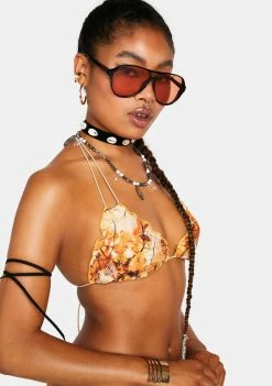 Jaded London Willow Frill Triangle Bikini Top Swim