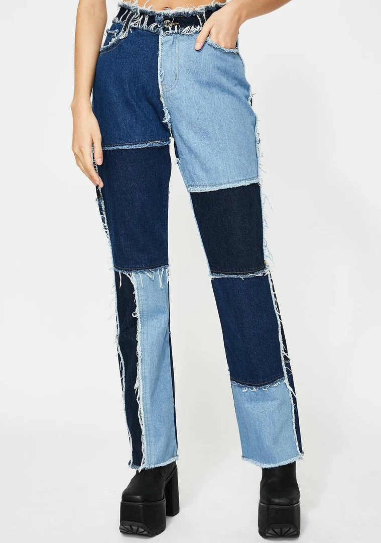 Promo π Jaded London Bottoms Patchwork Denim Boyfriend π Jeans π 4 Jaded London Bottoms Patchwork Denim Boyfriend Jeans