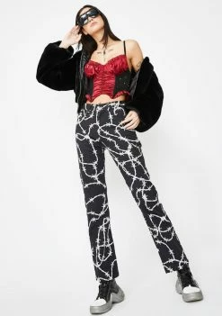 Jaded London Red Satin Ruched Corset Crop Top