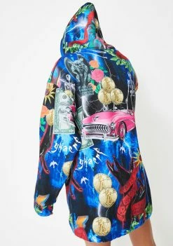 Jaded London Tops Retro 80s Collage Print Hoodie