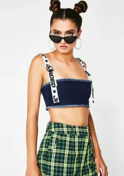 Jaded London Tape & Buckle Crop Top